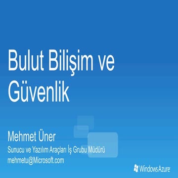 ISTSEC 2013 - Bulut Bilişim ve Güvenlik