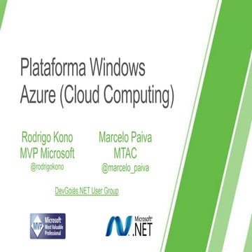 Plataforma Windows Azure (Cloud Computing)