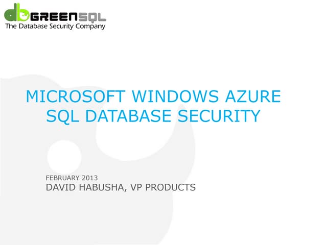 Windows azure sql_database_security_isug012013