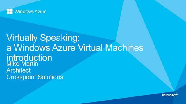 Windows Azure Virtually Speaking