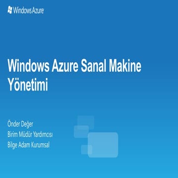Windows Azure Virtual Machines
