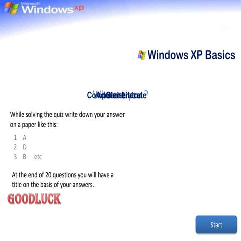 Windows basic quiz
