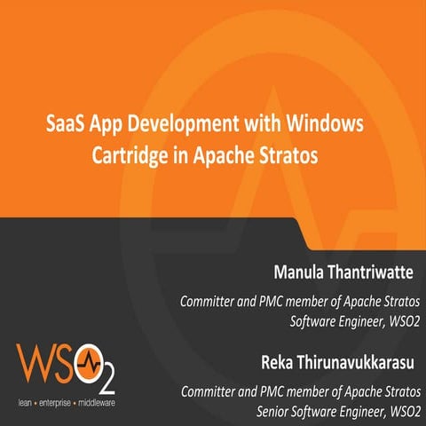 SaaS App Development with Windows Cartridge 