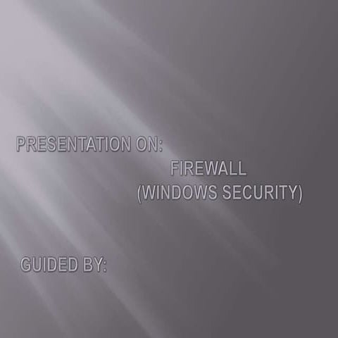 Windows firewall