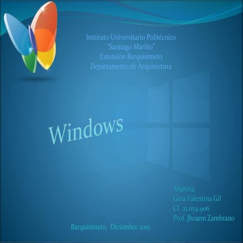 Cuadro Comparativo de los Diferentes SO Windows gina gil.