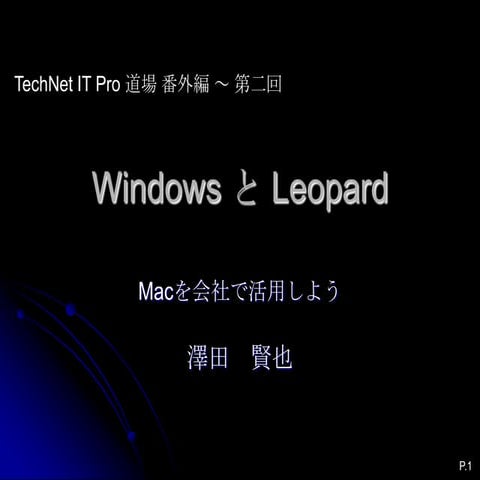 Windows と leopard