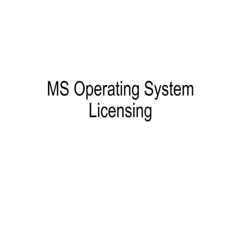 Windows licensing | PPTX