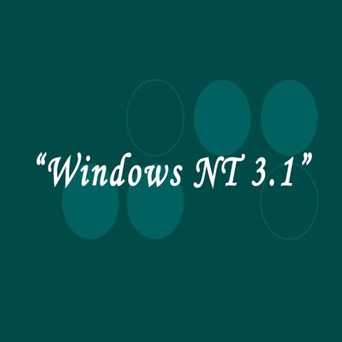 Windows Nt 3