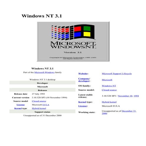 Windows Nt 3