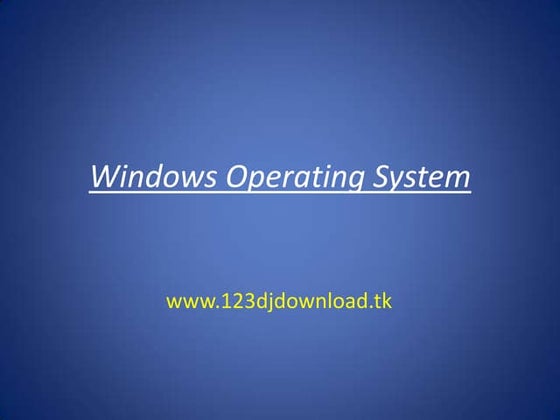 Introduction to ms windows | PPT