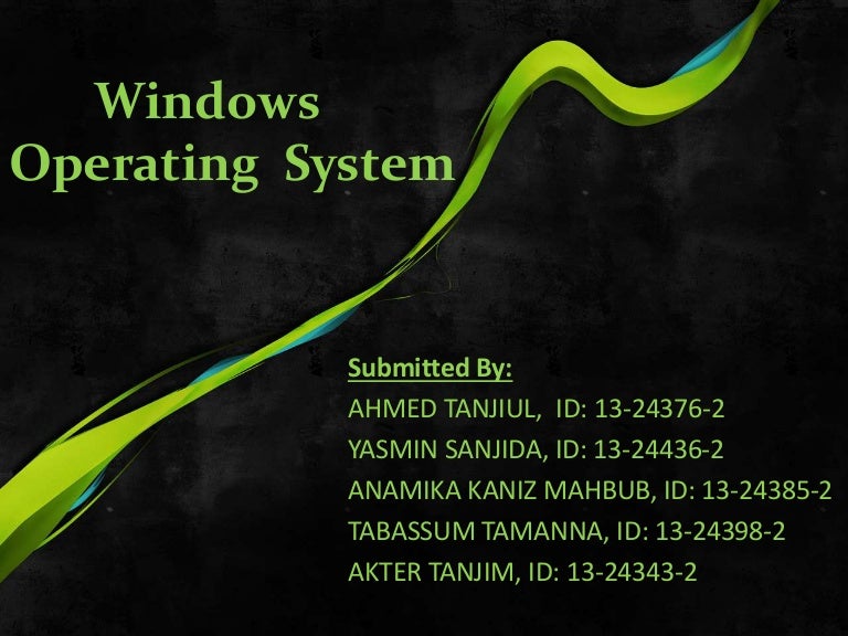 Windows operating system presentation