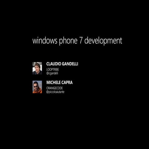 Windows Phone 7 Development