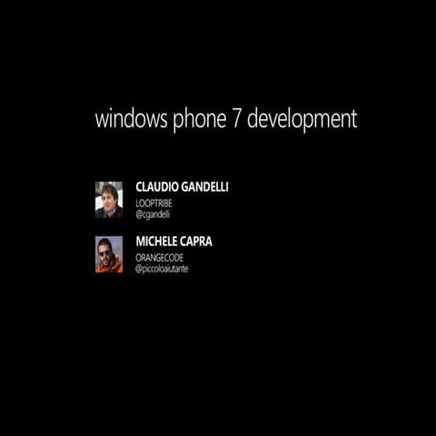 Windows Phone 7 Development