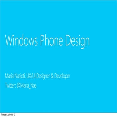 Windows phone 8 Design