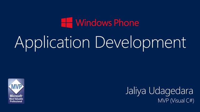 Windows Phone Application Development