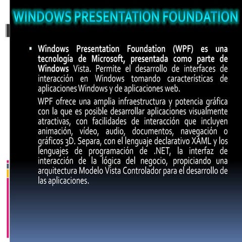Windows presentation foundation