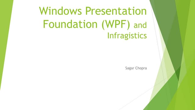 Windows presentation foundation (wpf) and infragistics
