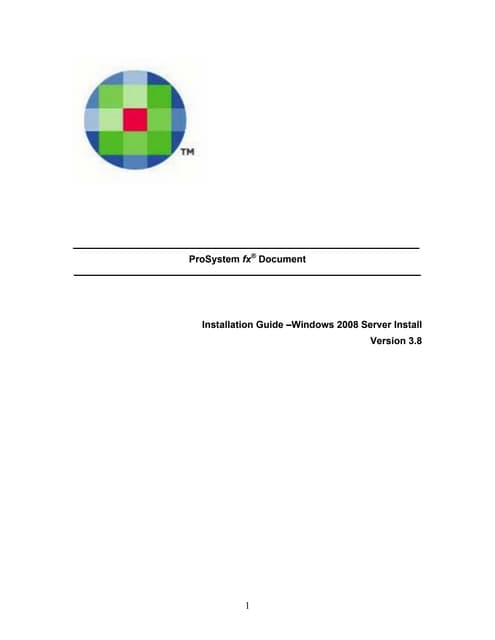 Windows prosystemserverinstallguide