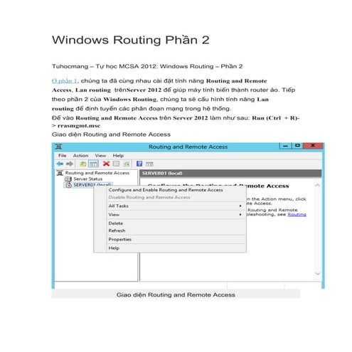 Windows routing phần 2 | DOC