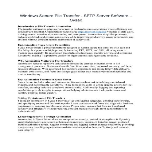 Windows Secure File Transfer - SFTP Server Software - Sysax.pdf