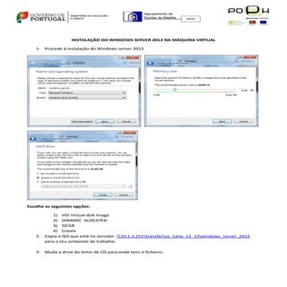 Instalar windows server 2012 numa m...