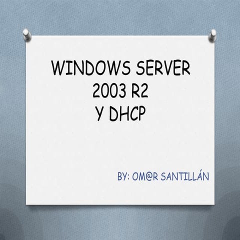 Windows server 2003 r2 | PPTX