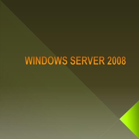 Ventajas windows server 2008 | PPTX