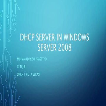 Instalasi dan Konfigurasi DHCP Server di Windows Server 2008