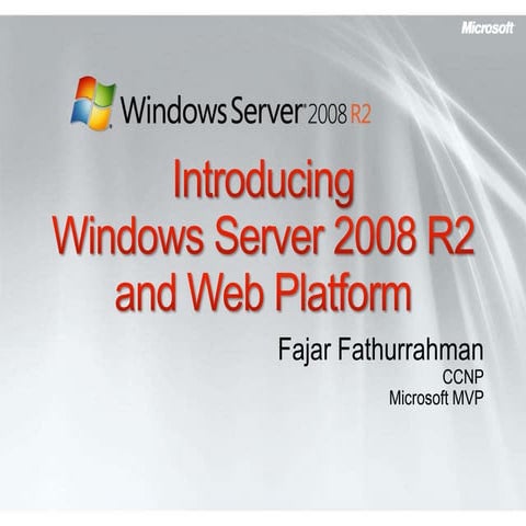 Windows server 2008 r2 and web platform_MVP Fajar