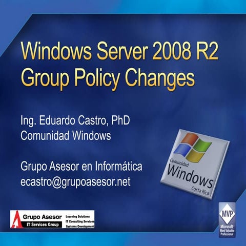 Windows Server 2008 R2 Group Policy Changes