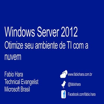 Apresentação Windows Server 2012 | PPTX