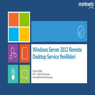 Windows Server 2012 Remote Desktop Service Yenilikleri