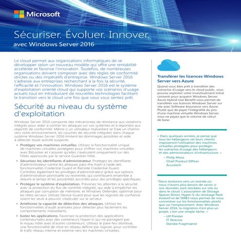 Windows Server 2016, le système d'exploitation orienté cloud indispensable