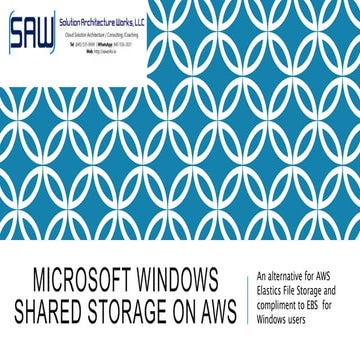 Microsoft Windows  Shared Storage on AWS