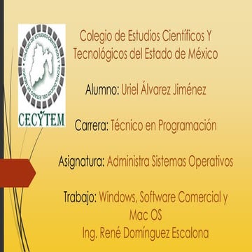 Windows, software comercial y Mac Os