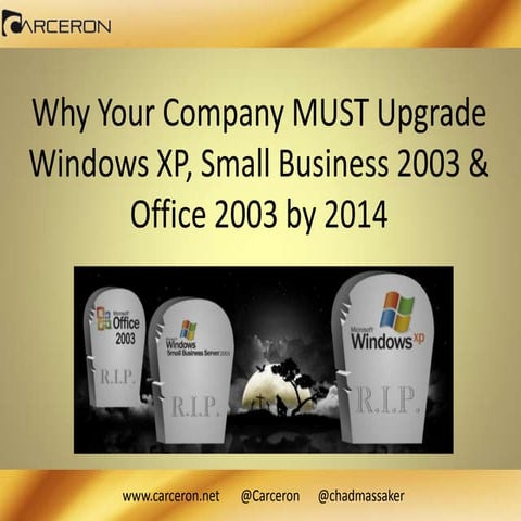 Why Your Company MUST Upgrade Windows XP, Office 2003 & Small Business  Serve...