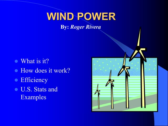 Wind power