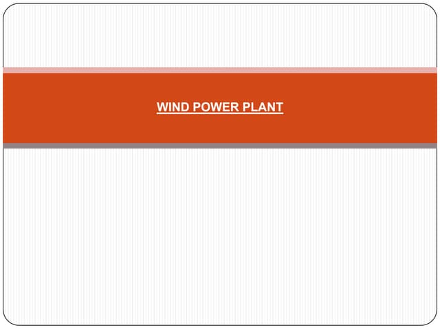 Wind power plant