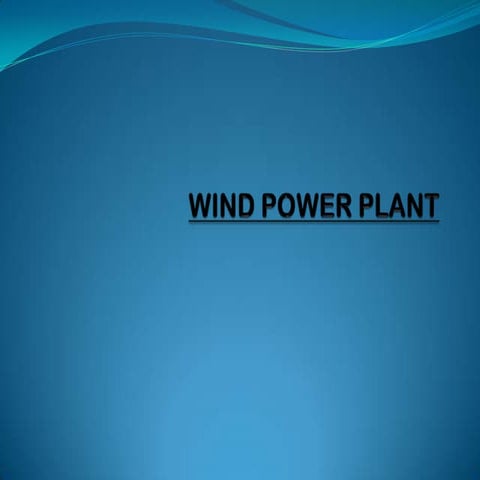 Wind power plant