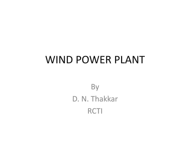 Wind power plant 1