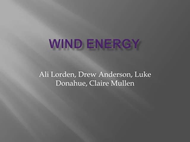 Wind Power Point Presentation