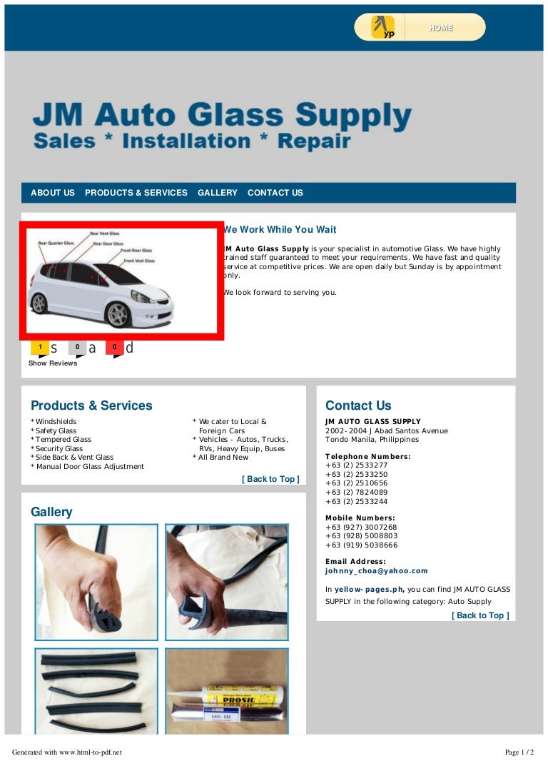 Windshields Safety Glass JM Auto Glass Supply