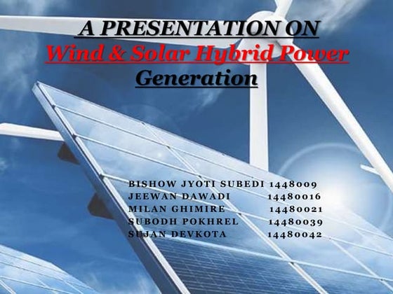 Hybrid power generation system | PPTX | Power and Energy Industry ...