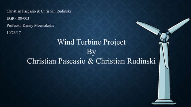 Wind Turbine Project Experiment Pptx Wind Turbine Project Experiment Pptx