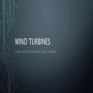 Study About Wind turbines