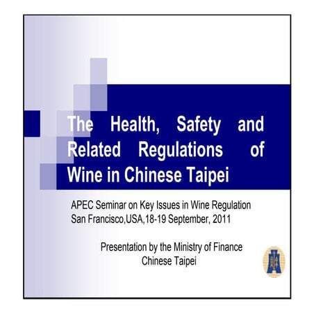 Wine Regulations in Taiwan 2011