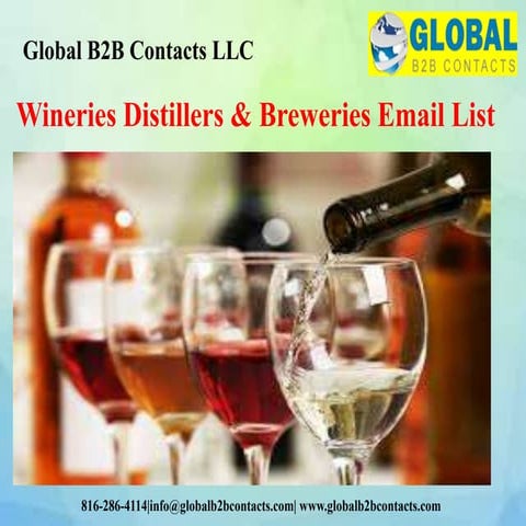 Wineries, distillers & breweries email list | PPTX