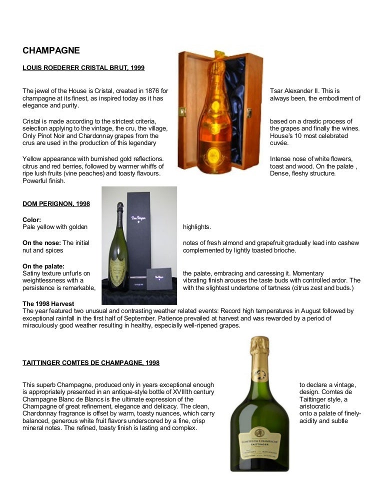 Wine tasting notes