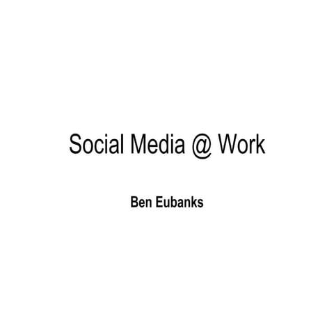 Social Media for HR Professionals (Winfield SHRM Chapter Presentation)