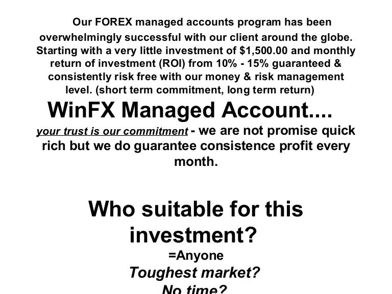 Forex hedge fund manager